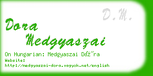 dora medgyaszai business card